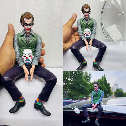 AUTO MT Joker Action Figure – 15cm Comic Villain Dashboard Display Collectible with Mask