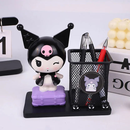 Premium Black Kuromi Pen Stand with Box – Cute Desk Organizer