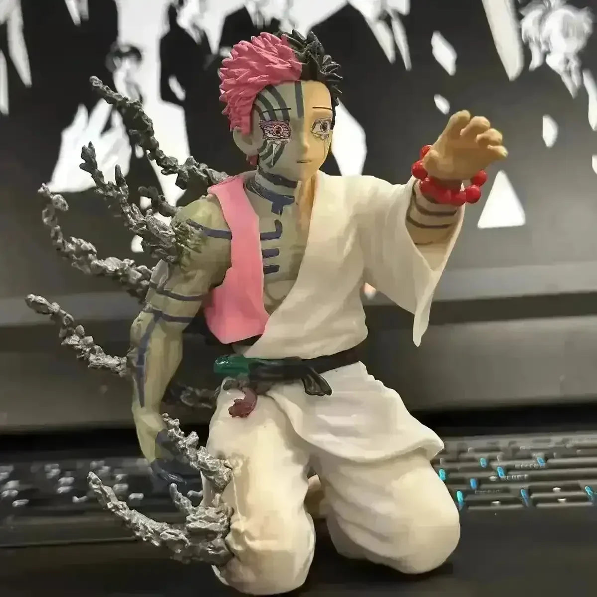 Demon Slayer Akaza Action Figure – 17cm Premium PVC Upper Rank Three Collectible Statue | Kimetsu no Yaiba Anime Display Figure