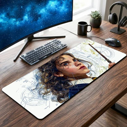 Hermione Granger Desk Mat – Premium Harry Potter Gaming Mouse Pad | Extended Desk Pad with Non-Slip Base for Gaming, Office & Study