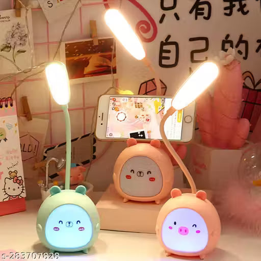 LED Study Table Lamp with Warm Yellow Light – USB Rechargeable Light for Table