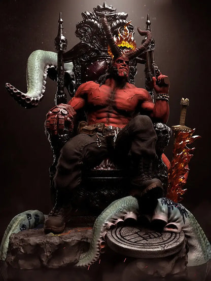 Hellboy Throne Ascendant Resin Statue 1/6 Scale – Premium Collector Edition by Tibs 3D Studio