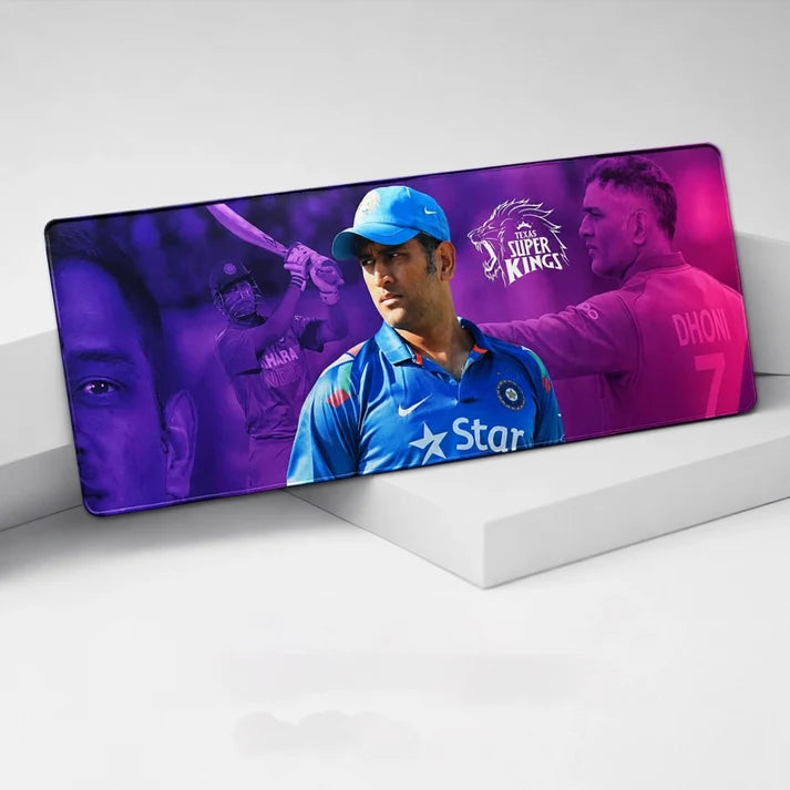 MS Dhoni XXL Gaming Mouse Pad – Large Extended Keyboard & Mouse Desk Mat | Premium Cricket-Themed Non-Slip Mousepad for Gaming, Office & Study