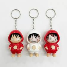 Luffy Face Changing Keychain Pack of 3 – Anime Mood Change Key Rings for Fans