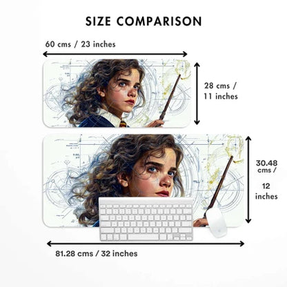 Hermione Granger Desk Mat – Premium Harry Potter Gaming Mouse Pad | Extended Desk Pad with Non-Slip Base for Gaming, Office & Study