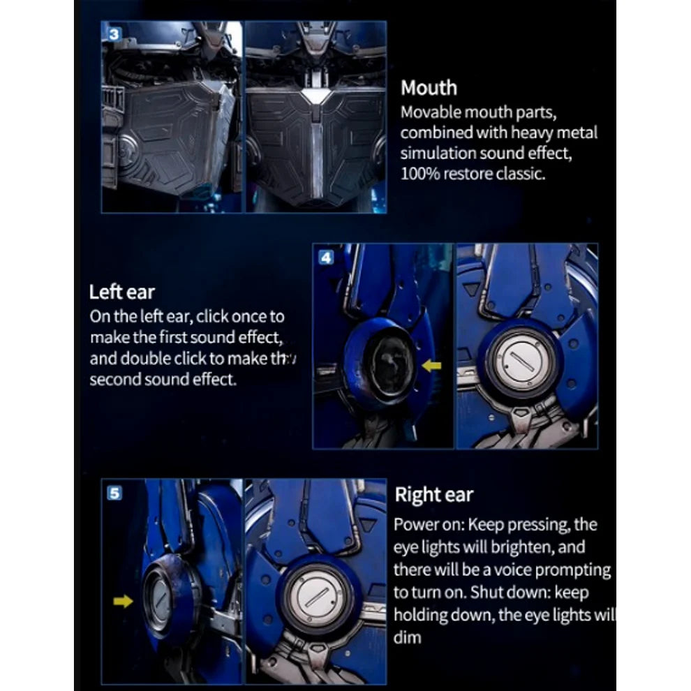 Transformers Optimus Prime Helmet – Voice-Controlled Wearable Helmet with Lights & Sounds (Limited Edition)