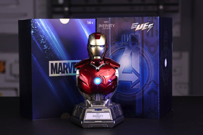 Iron Man MK3 Mecha Bust 65W Fast Charging Station – 5-Port USB Charging Stand | AnimeLegacy