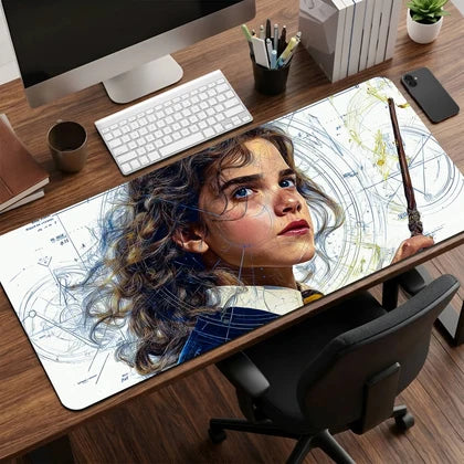 Hermione Granger Desk Mat – Premium Harry Potter Gaming Mouse Pad | Extended Desk Pad with Non-Slip Base for Gaming, Office & Study