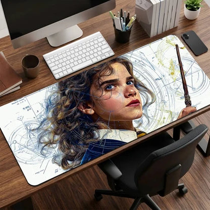 Hermione Granger Desk Mat – Premium Harry Potter Gaming Mouse Pad | Extended Desk Pad with Non-Slip Base for Gaming, Office & Study
