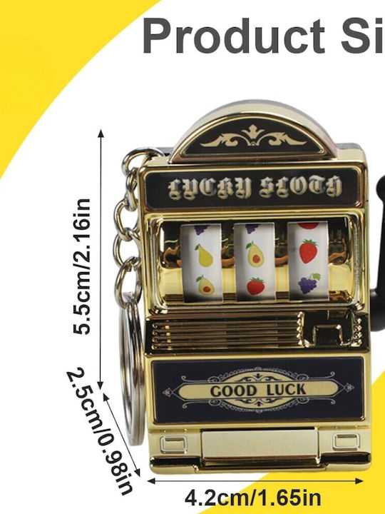 Casino Jackpot Mini Slot Machine Keychain with Spin Lever – Limited Edition Fun Gambling Style Accessory