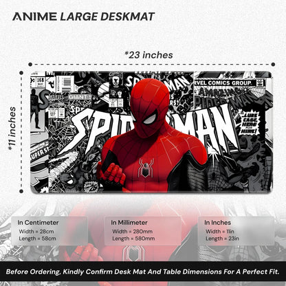 Gaming Spider-Man Mouse Pad with Non-Slip Rubber Base –  Premium Desk Mat for Gaming, Office & Study