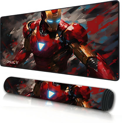Iron Man Gaming Mouse Pad with Non-Slip Rubber Base – Premium Superhero Desk Mat for Gaming, Office & Study