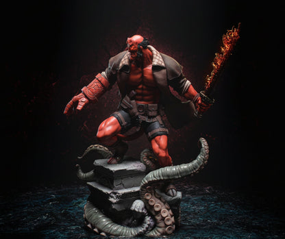 Hellboy Infernal Resin Statue 1/6 Scale – Premium 3D Printed Display Figure
