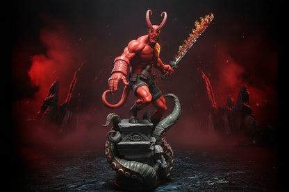 Hellboy Infernal Resin Statue 1/6 Scale – Premium 3D Printed Display Figure
