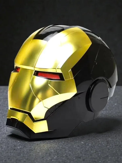 Premium MK-5 Black & Gold Smart Helmet with Touch & Voice Control | Wearable Collector Edition