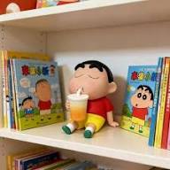 Crayon Shin-chan Tap Head LED Night Light Figure – Rechargeable Warm Light Decorative Lamp