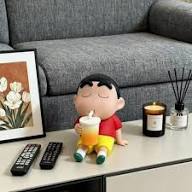 Crayon Shin-chan Tap Head LED Night Light Figure – Rechargeable Warm Light Decorative Lamp