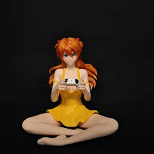 Gaming Ver. Kawaii Girl Sitting Pose Figure – 11cm Anime Collectible PVC Figurine (Yellow Dress)