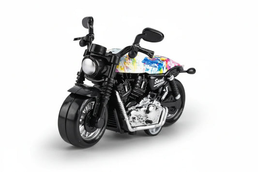 Graffiti Art Bike Pushback Keychain Jumbo Size – Stylish Mini Motorcycle Key Ring