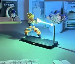 Super Saiyan Goku Action Figure – Dragon Ball Z Collectible Statue with Kamehameha Light Effect & Display Stand