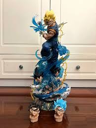 Dragon Ball Vegito Goku & Vegeta 46cm Action Figure – 3 Replaceable Heads with LED Light Effect