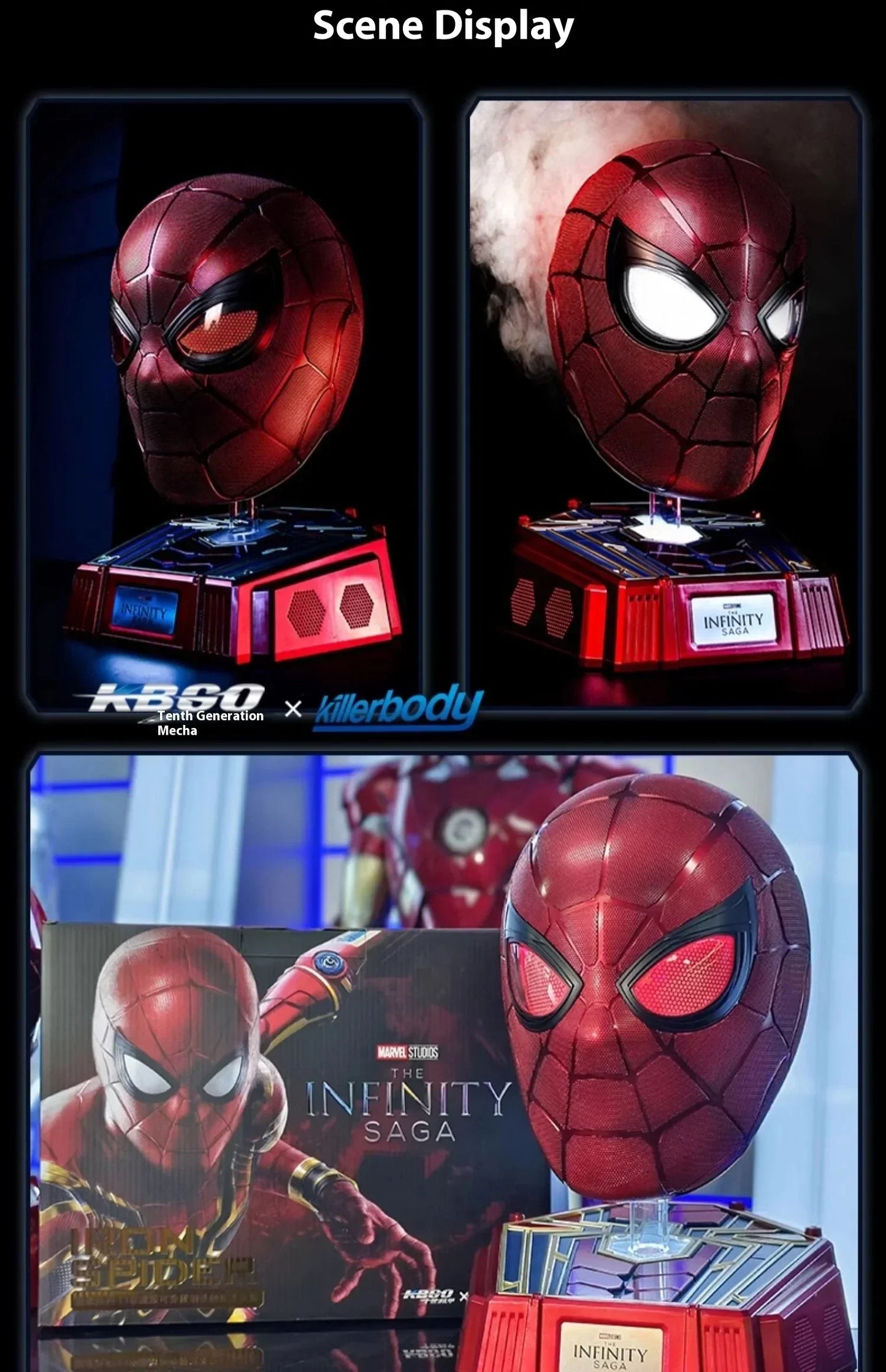 Iron Spider Smart Helmet – Premium Marvel Collectible Display Helmet