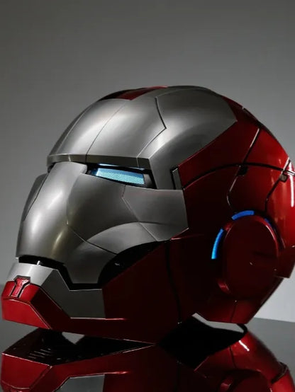 Premium MK-5 Red & Silver Smart Helmet with Touch & Voice Control | Wearable Collector Edition