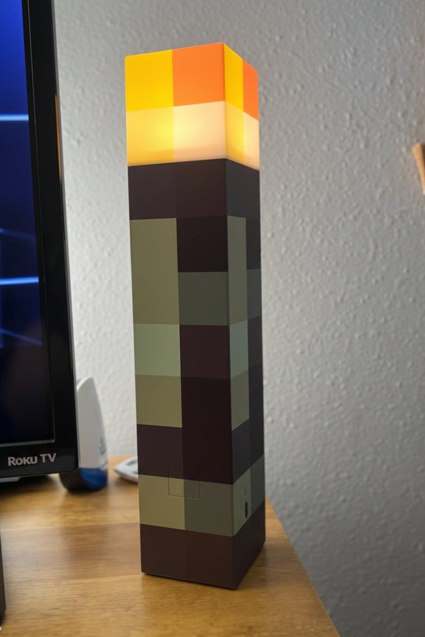Minecraft Torch Night Light – Handheld or Wall Mount LED Lamp (Limited Edition)