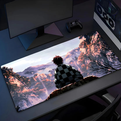 Tanjiro Kamado Anime Laptop & Desktop Mat – DSDP009 Spill-Proof Mouse Pad with Non-Slip Base | Multicolor Desk Mat