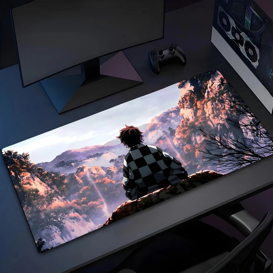 Tanjiro Kamado Anime Laptop & Desktop Mat – DSDP009 Spill-Proof Mouse Pad with Non-Slip Base | Multicolor Desk Mat