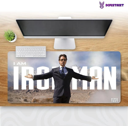 Marvel Iron Man Tony Stark Mouse Pad – Anti-Slip Extended Desk Mat | Non-Slip Base Gaming Mousepad for PC, Laptop & Office