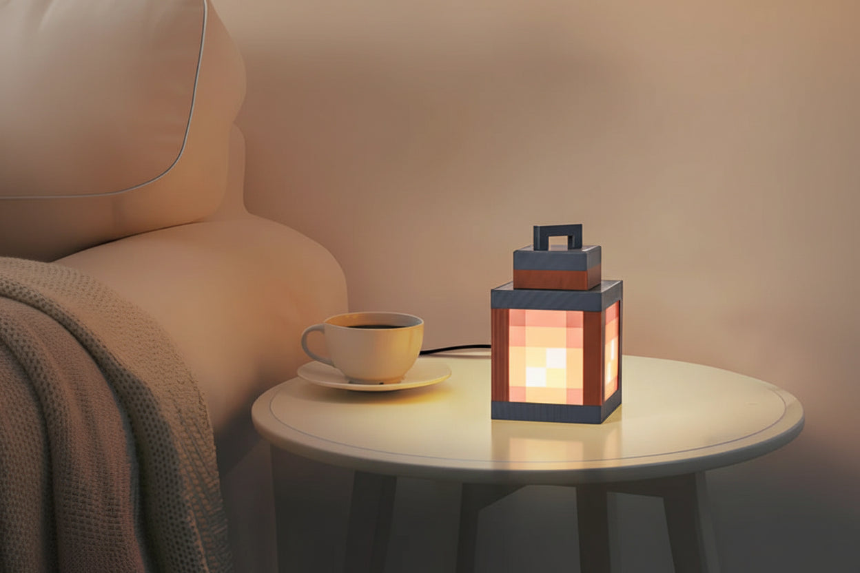 Minecraft Lantern Night Light – Decorative LED Bedroom & Gaming Lamp