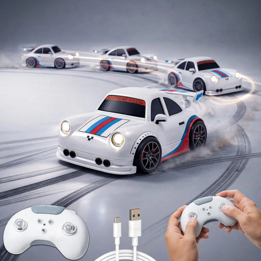 VikriDa Mini Drift RC Car – 2.4GHz Remote Control Stunt Car with LED Lights, Sound & 360° Spin