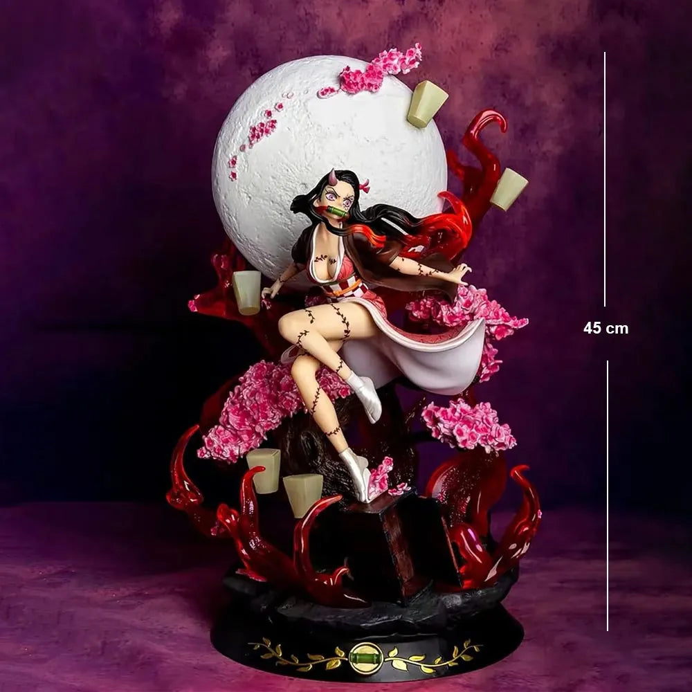 Nezuko Moonlight Blossom Premium Anime Figure – 45cm Collectible Display Statue