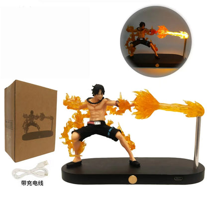 Portgas D. Ace Flame LED Action Figure Lamp – 16cm Anime Collectible