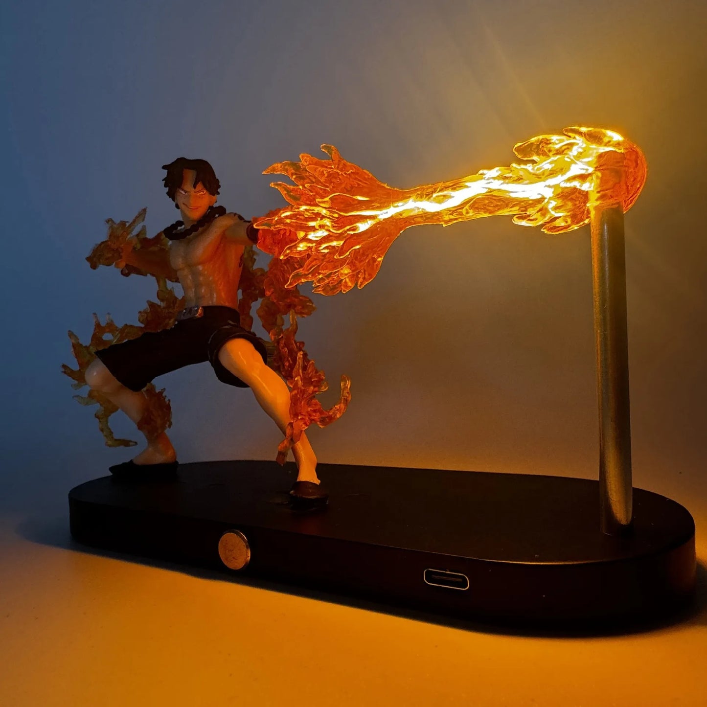 Portgas D. Ace Flame LED Action Figure Lamp – 16cm Anime Collectible