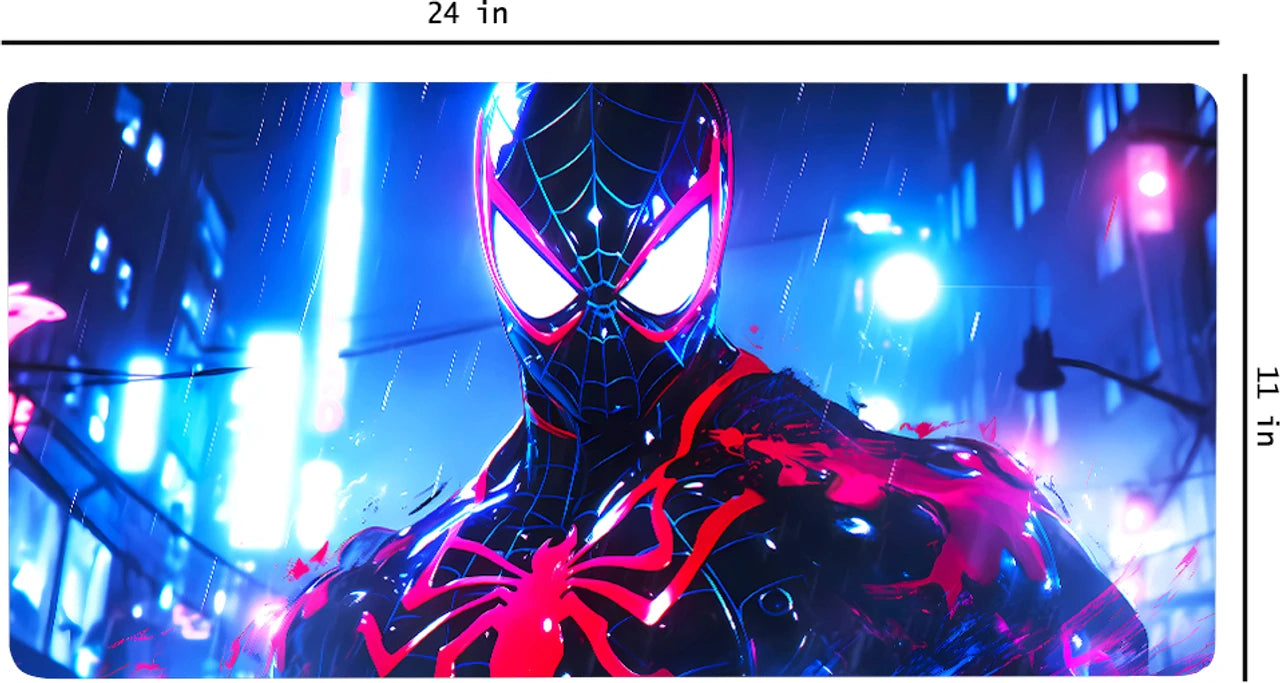 Printed Spider-Man Laptop & Desktop Mouse Pad – Non-Slip Base Desk Mat | Multicolor Gaming & Office Desk Pad
