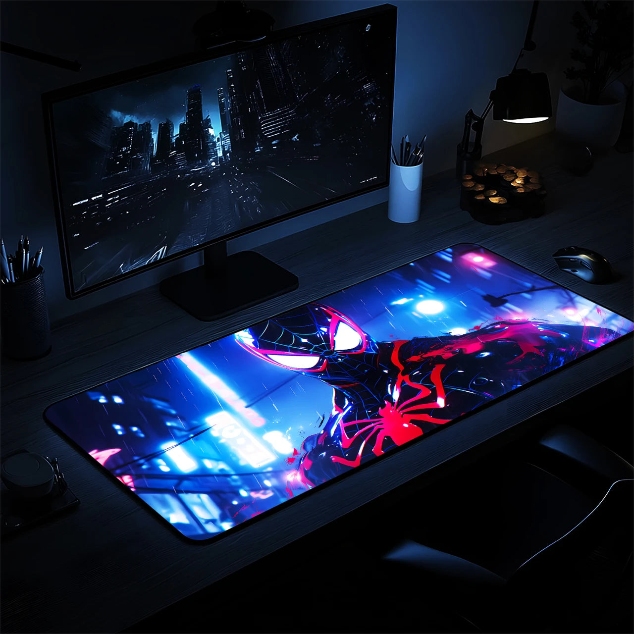 Printed Spider-Man Laptop & Desktop Mouse Pad – Non-Slip Base Desk Mat | Multicolor Gaming & Office Desk Pad