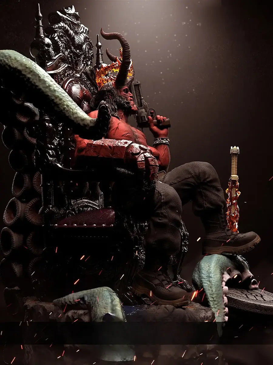 Hellboy Throne Ascendant Resin Statue 1/6 Scale – Premium Collector Edition by Tibs 3D Studio