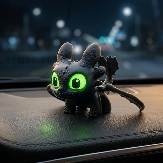 Night Fury Mini Dragon Keychain (Limited Edition) ✨ | Glowing Wings Action Toy