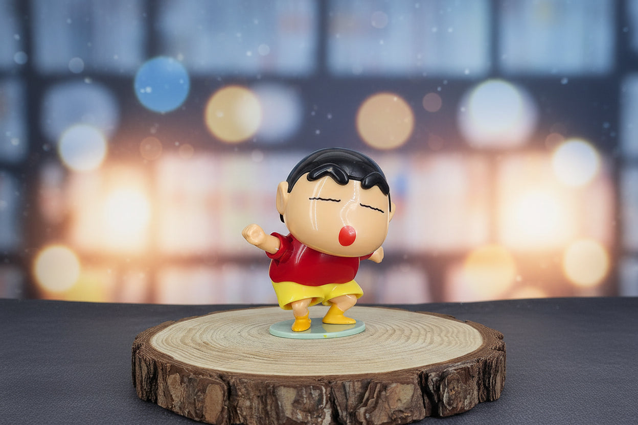 Dancing Shinchan Nodding Head Figure 12cm – Movable Mechanical Anime Toy