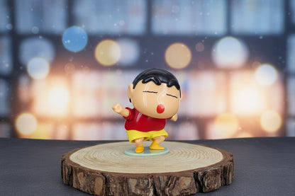 Dancing Shinchan Nodding Head Figure 12cm – Movable Mechanical Anime Toy