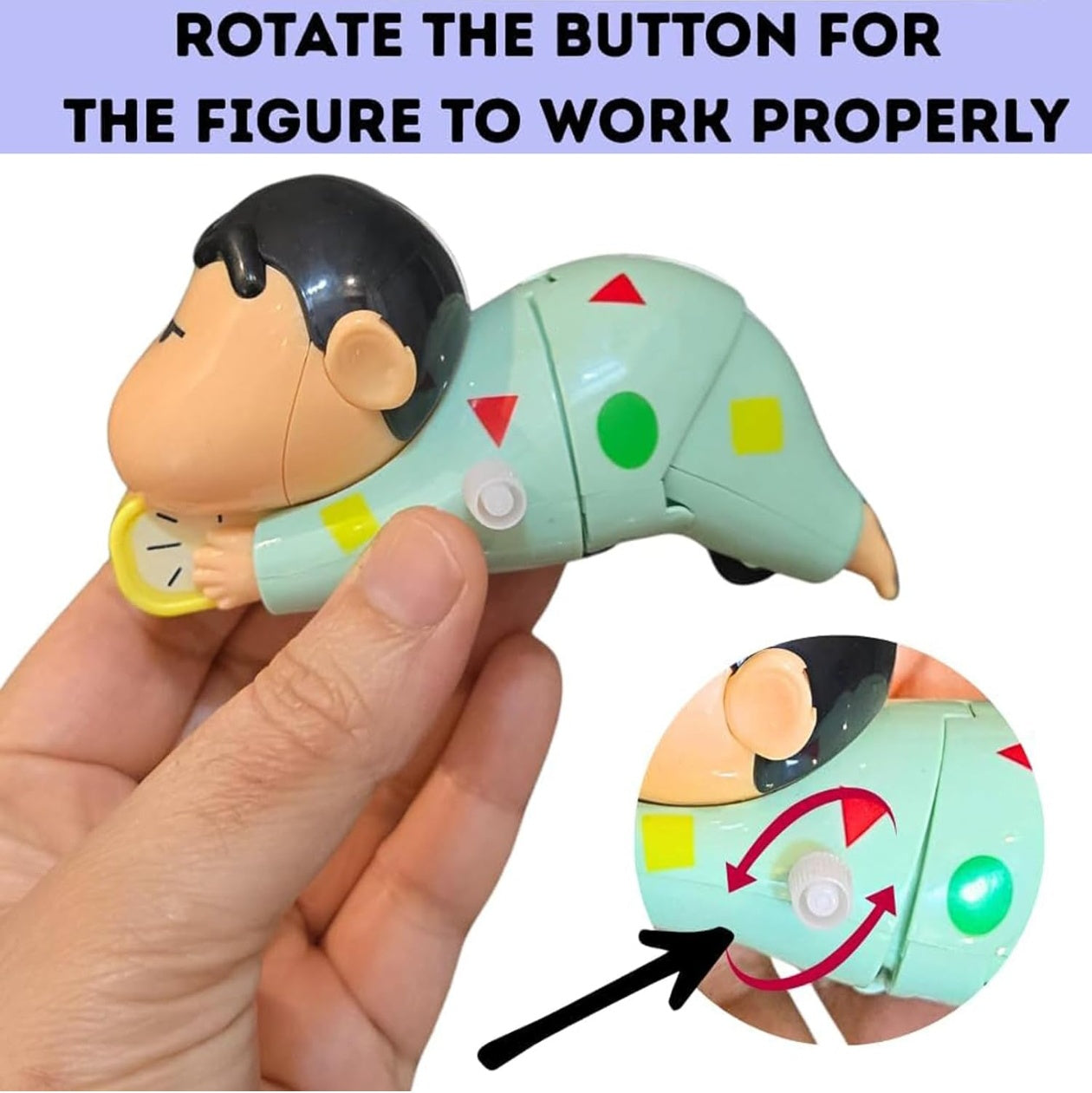 Shinchan Crawling Wind-Up Toy (10cm) – Fun Moving Action Figure for Kids