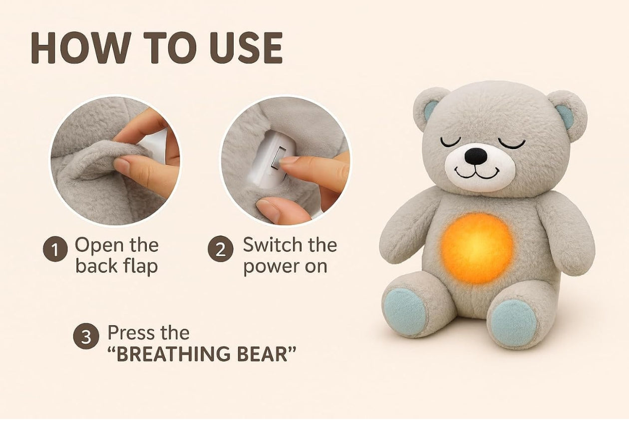 Magic Glow Teddy Bear with Light & Music – Soft Plush Toy for Kids