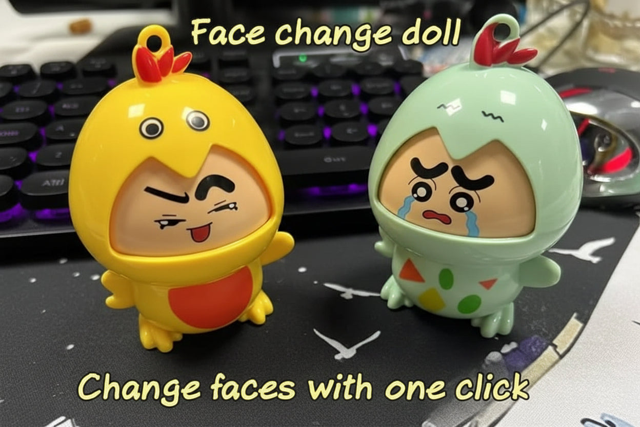 Crayon Shinchan Duck Face Changing Keychain Set – Pack of 3 Cute Anime Keychains
