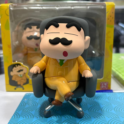 Crayon Shin-chan Hiroshi Nohara Office Chair Figure – Premium Anime PVC Collectible Statue