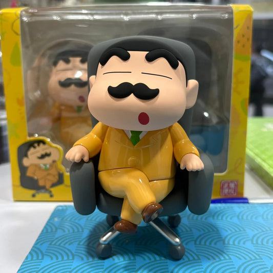 Crayon Shin-chan Hiroshi Nohara Office Chair Figure – Premium Anime PVC Collectible Statue