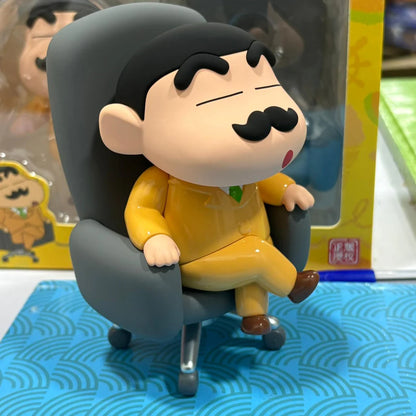 Crayon Shin-chan Hiroshi Nohara Office Chair Figure – Premium Anime PVC Collectible Statue