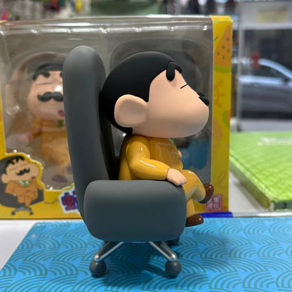 Crayon Shin-chan Hiroshi Nohara Office Chair Figure – Premium Anime PVC Collectible Statue