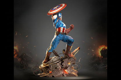 Captain America Premium Resin Statue 1/6 Scale – 3D Printed Collector Display Figure
